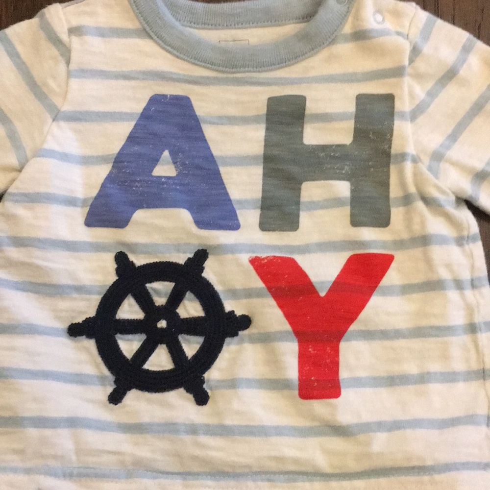 🚫SOLD🚫 GAP Striped “AHOY” Shirt - Picture 2 of 4